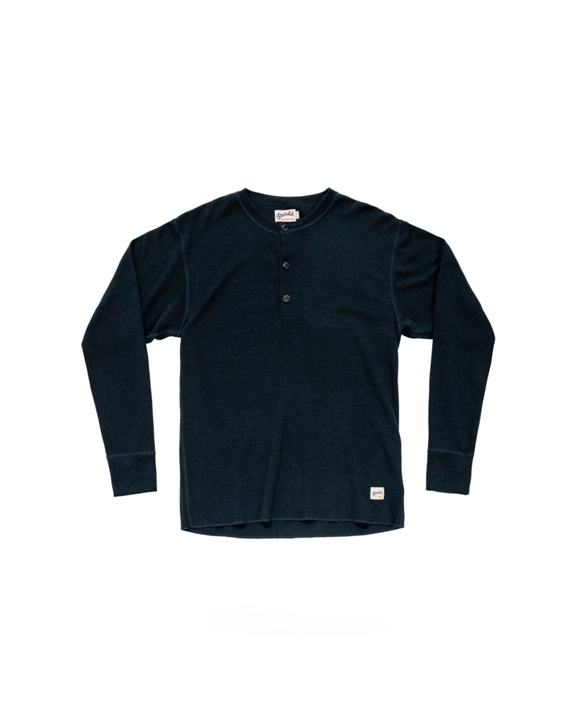 Devold Archive Henley L/S Ink Merino Wool | Behind The Pines
