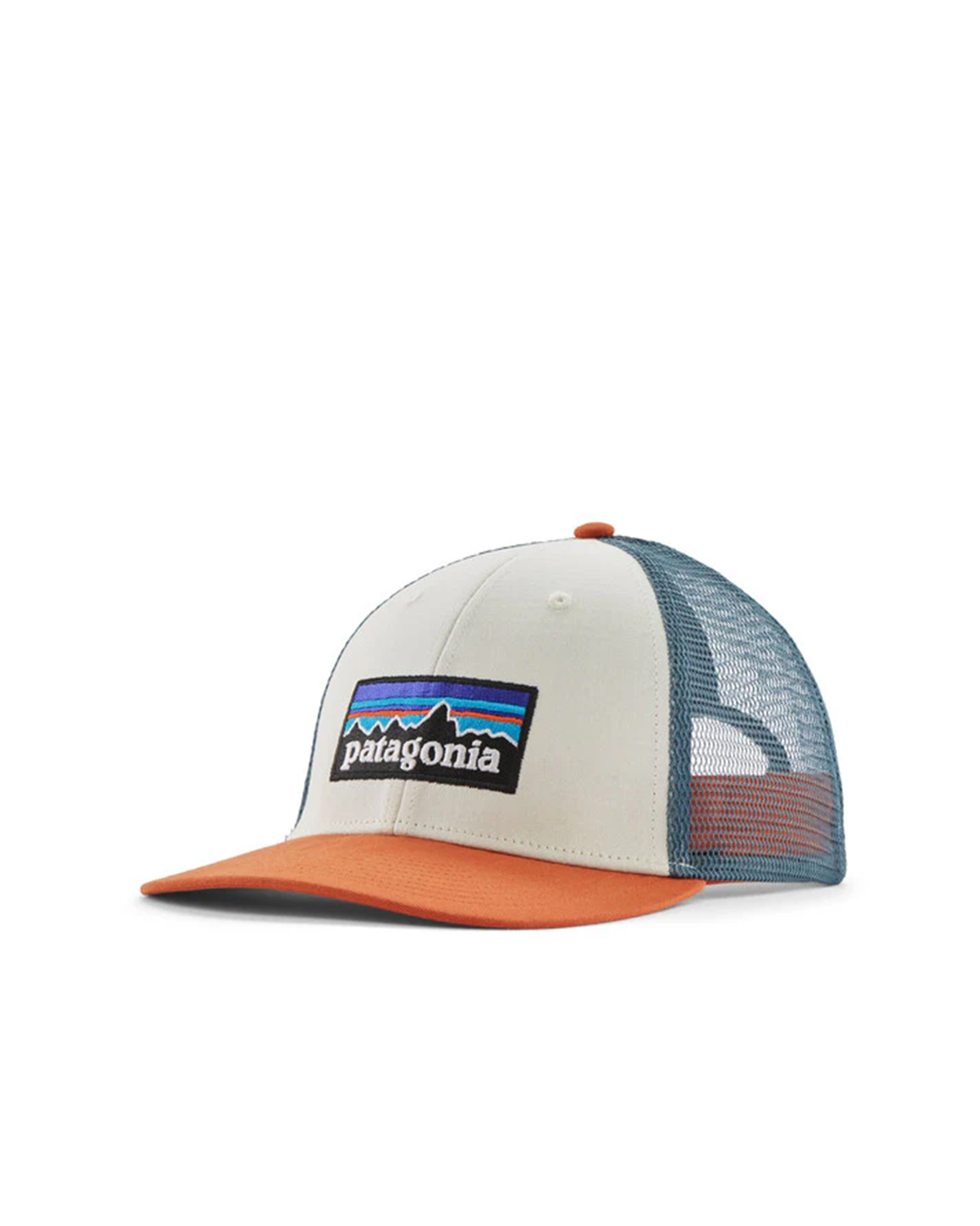 Patagonia P-6 Logo Lopro Trucker Hat White Redtail Rust – Behind