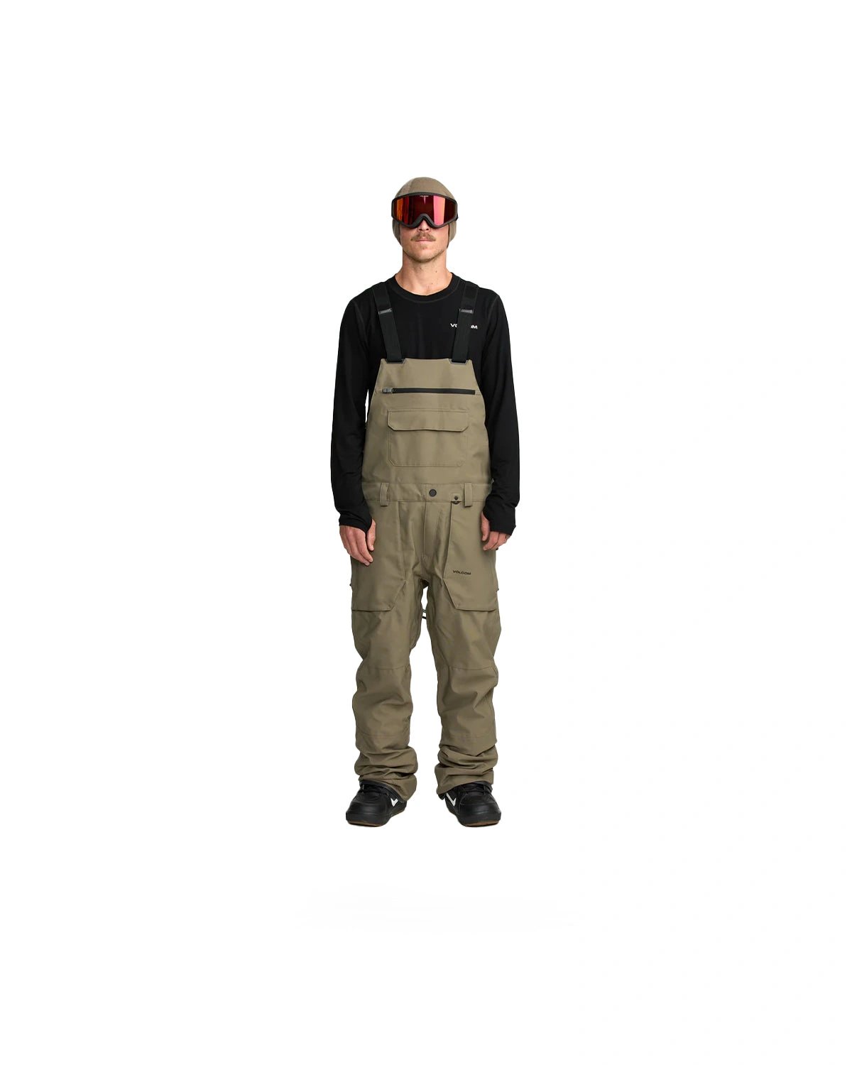 Volcom Roan Bib Overall Military Snowboard Pants | Behind The Pines