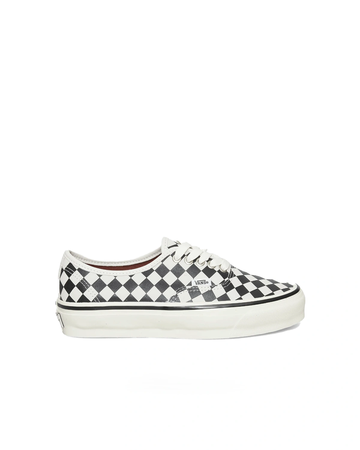 Vani (✿˘︶˘*）　♪ Vans LX Authentic 44 Zwart/Wit - Leren Diamond Check Sneaker
