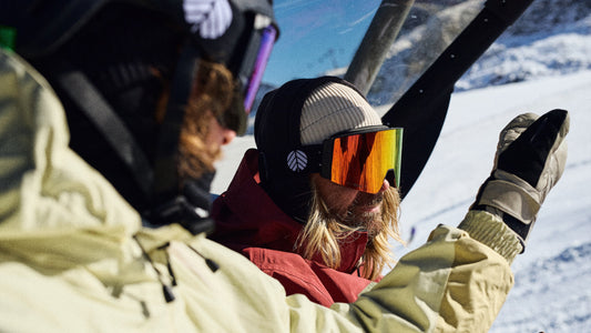 zeiss sonar goggle banner behind the pines