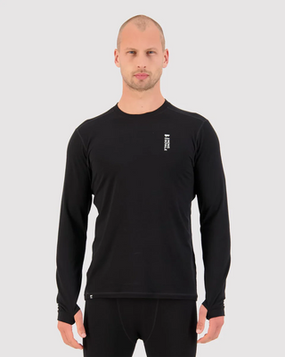 Mons Royale Mens Cascade Merino Wool Longsleeve Black
