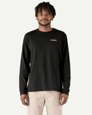 Patagonia L/S P-6 Logo Responsibili-Tee Black