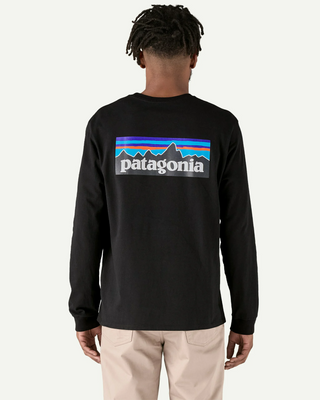 Patagonia L/S P-6 Logo Responsibili-Tee Black
