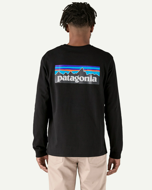 Patagonia L/S P-6 Logo Responsibili-Tee Black
