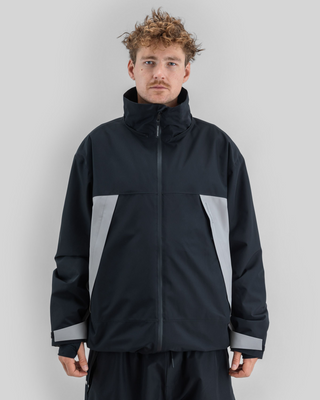 Beyond Medals Division Jacket 2L Grey – front view with hood down