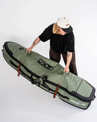 FCS Travel 3 Wheelie Shortboard / Fish Board Bag GO-Light