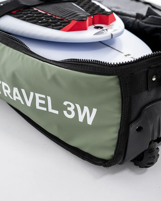 FCS Travel 3 Wheelie Shortboard / Fish Board Bag GO-Light