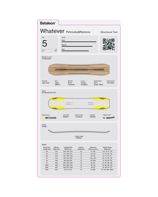 Bataleon Whatever x Petrovsky & Ramone 2027 Snowboard