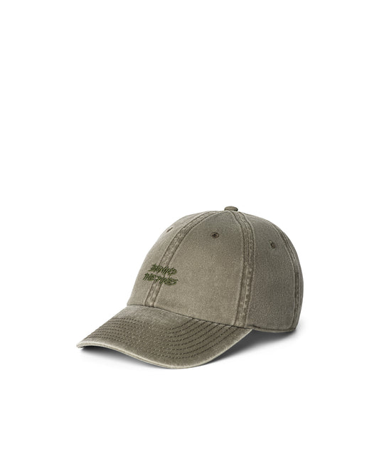 Behind The Pines 6 Panel Cap Faded Olive