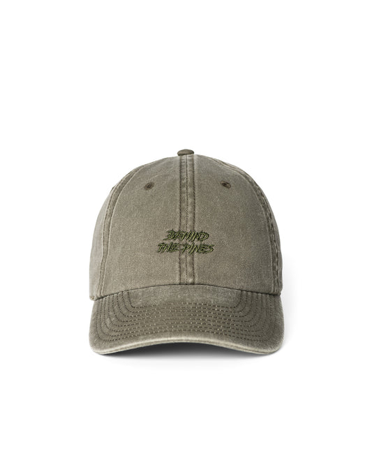 Behind The Pines 6 Panel Cap Faded Olive