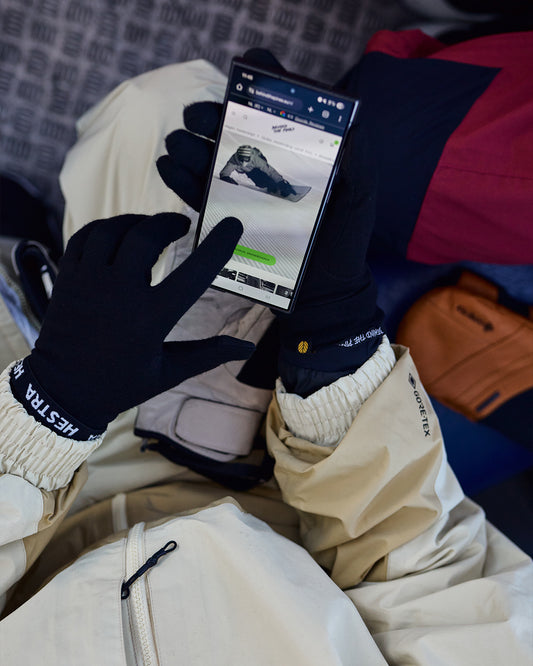 Behind The Pines Performance Merino Liner Gloves Black