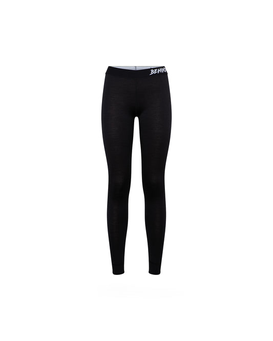 Behind The Pines Womens Performance Base Layer Merino Pants 190 Black