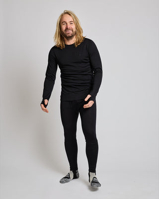 Behind The Pines Performance Base Layer Merino L/S Shirt 190 Black