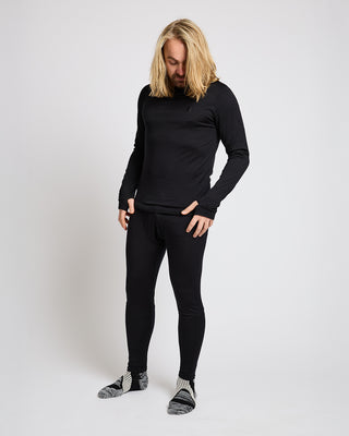 Behind The Pines Performance Base Layer Merino L/S Shirt 190 Black