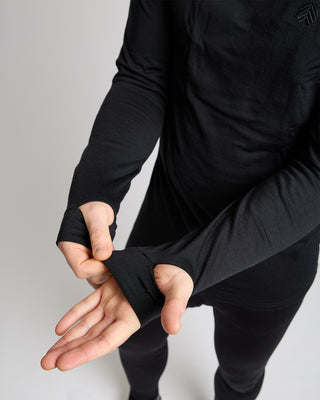 Behind The Pines Performance Base Layer Merino L/S Shirt 190 Black