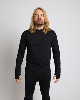 Behind The Pines Performance Base Layer Merino L/S Shirt 190 Black