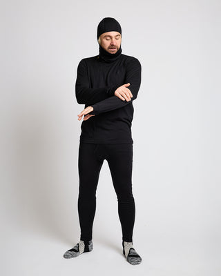Behind The Pines Performance Base Layer Merino L/S Shirt 190 Black
