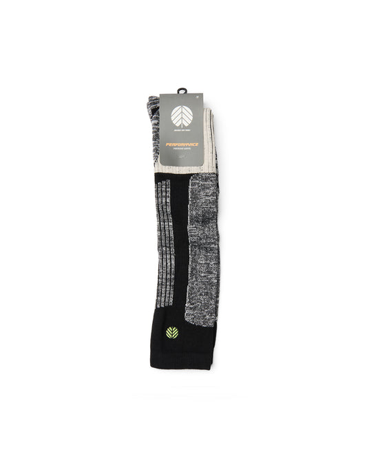 Behind The Pines Performance Lightweight Snow Sock Merino Black Noir
