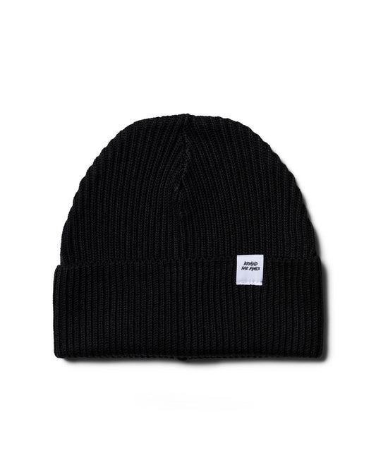 Behind The Pines Fisherman Beanie Black
