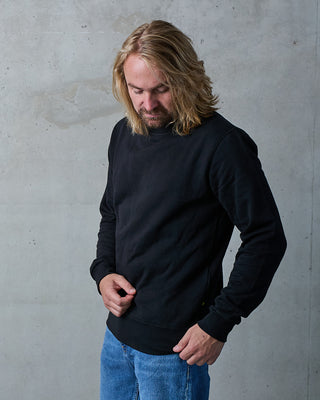 Behind The Pines Organic Heavy Crewneck Black