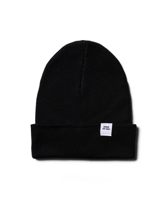 Behind The Pines Rib Beanie Black