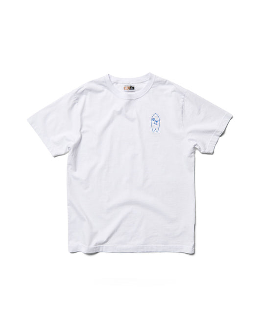 Behind The Pines x B.R.A.S.C.O Embroided Fish Club Tee White