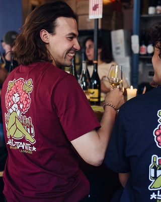 Behind The Pines x La Dilettante Backprint Tee Burgundy