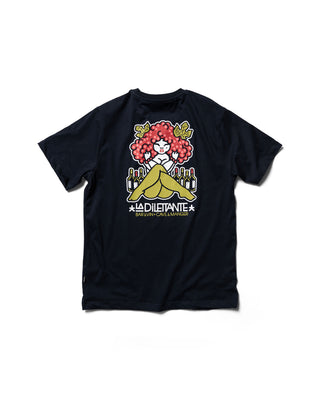 Behind The Pines x La Dilettante Backprint Tee Navy