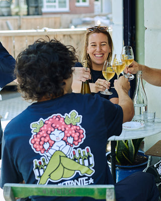 Behind The Pines x La Dilettante Backprint Tee Navy