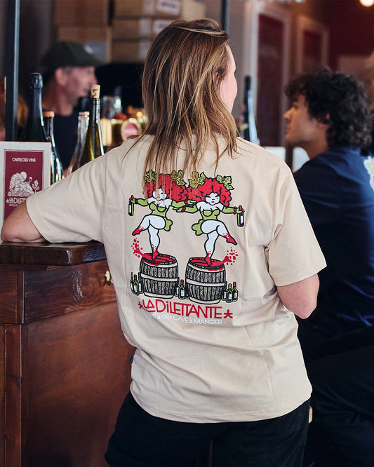 Behind The Pines x La Dilettante Backprint Tee Sand