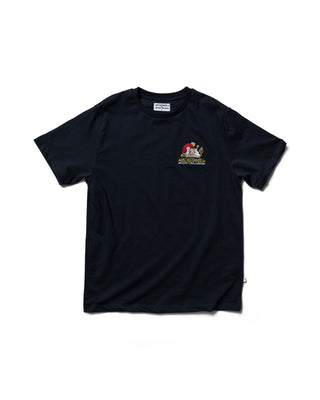 Behind The Pines x La Dilettante Embroided Tee Navy