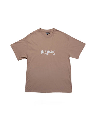 Blue Flowers Optic T-Shirt Camel