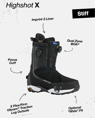 Burton Men's Highshot X Step On® Black Snowboard Boots