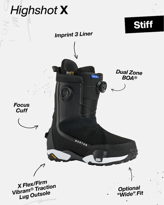 Burton Women's Highshot X Step On® Black Snowboard Boots