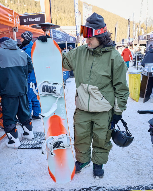 Casper Wolf with the Capita Mercury 2027 Snowboard standing