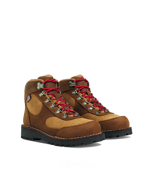 Danner Womens Cascade Crest Grizzly Brown / Rhodo Red