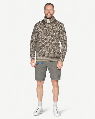 Devold Svalbard Wool Zip Neck Falcon / Offwhite
