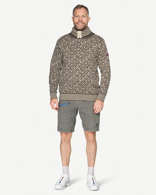 Devold Svalbard Wool Zip Neck Falcon / Offwhite