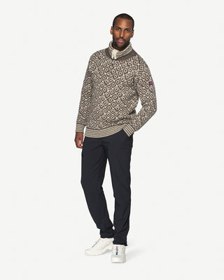 Devold Svalbard Wool Zip Neck Falcon / Offwhite