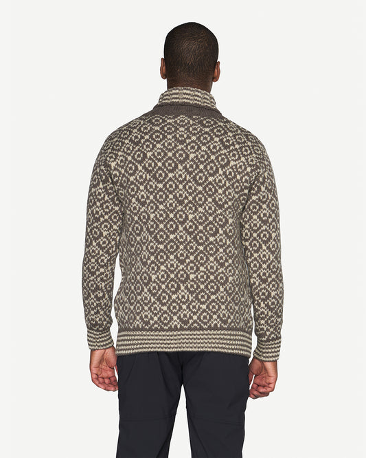 Devold Svalbard Wool Zip Neck Falcon / Offwhite