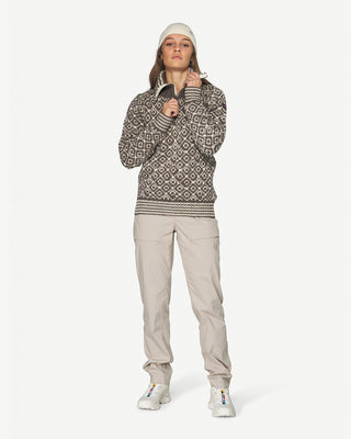 Devold Svalbard Wool Zip Neck Falcon / Offwhite