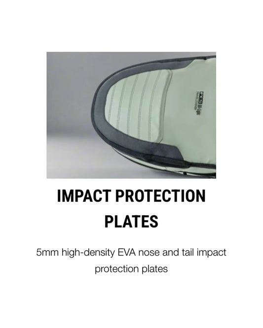 FCS Travel 3 Shortboard / Fish Board Bag GO-Light explaination impact plates