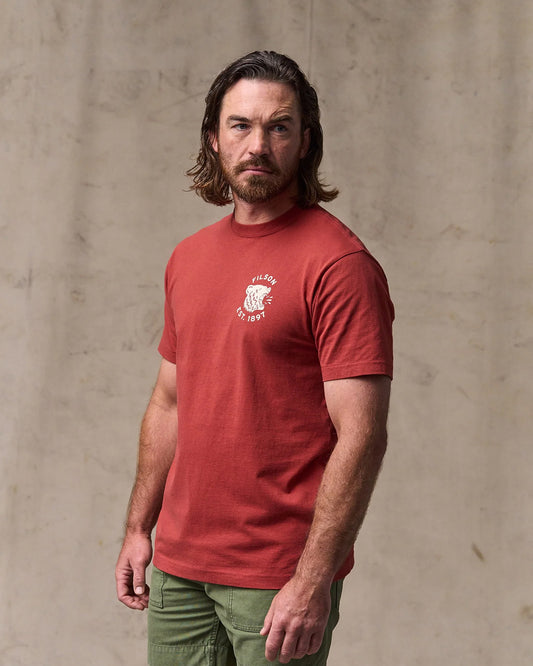Filson Bear Graphic T-Shirt Chili Oil