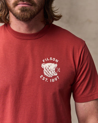 Filson Bear Graphic T-Shirt Chili Oil