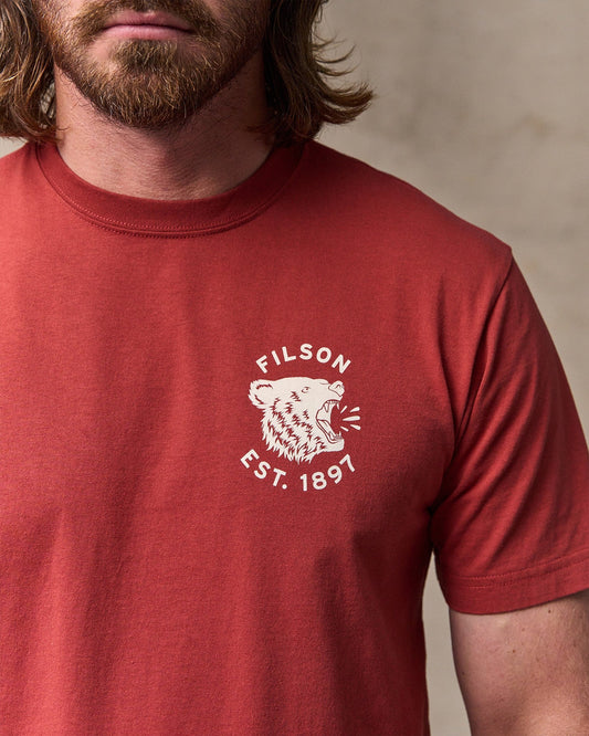 Filson Bear Graphic T-Shirt Chili Oil