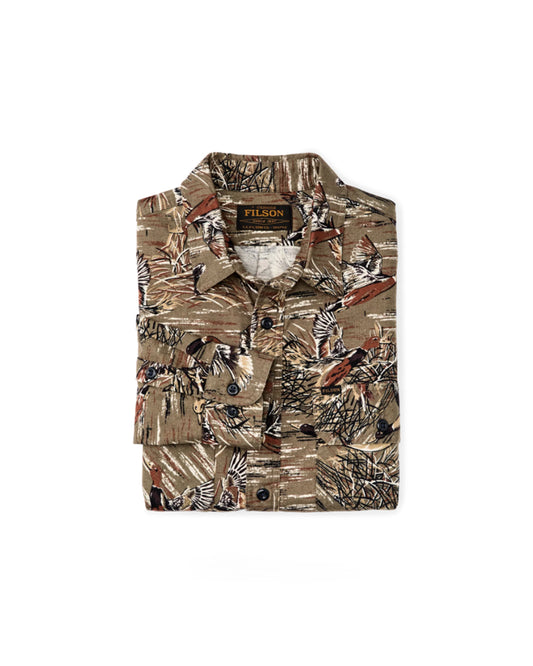 Filson Field Flannel Shirt Brown / Marsh Mallards