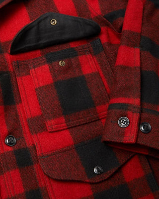 Filson Mackinaw Cruiser Jacket Red Black Plaid