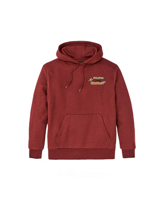 Filson Prospector Embroidered Hoodie Fired Brick/ Ducks