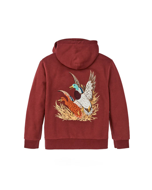 Filson Prospector Embroidered Hoodie Fired Brick/ Ducks